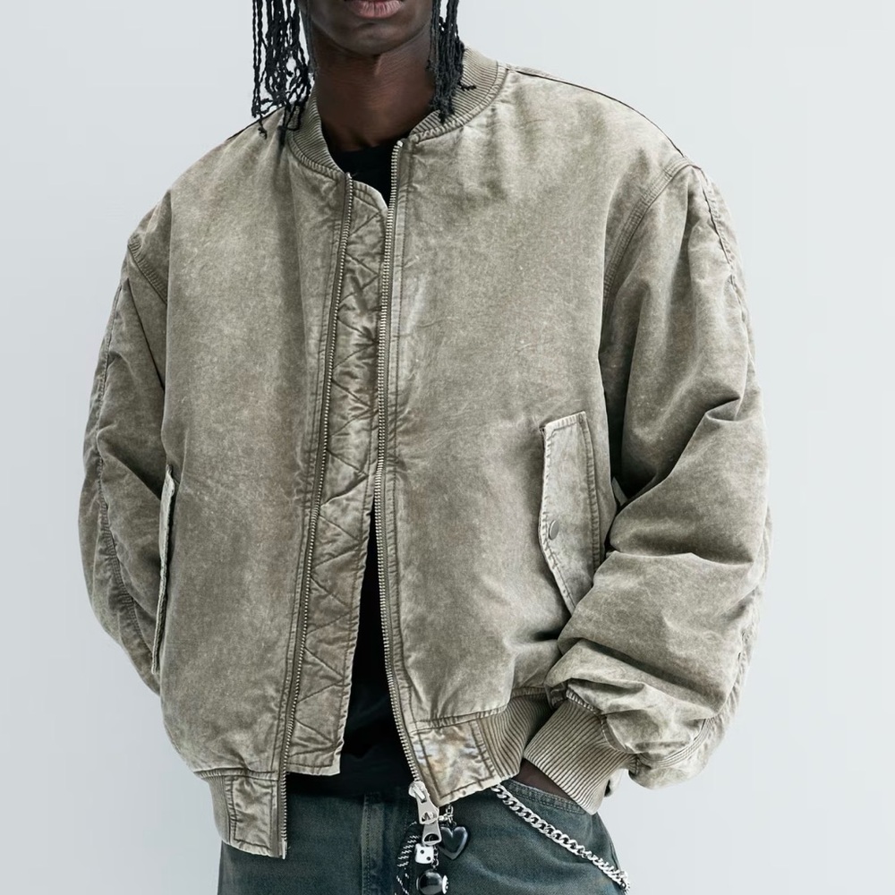 H&M Khaki Bomber Jacket